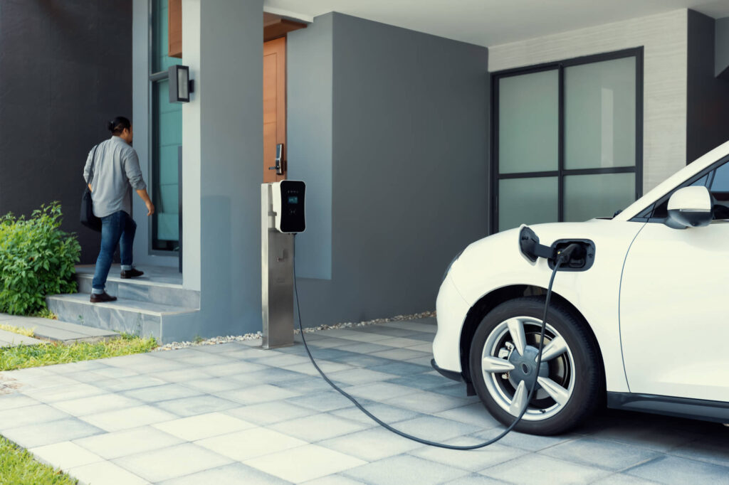 Man using EV Charging Seattle