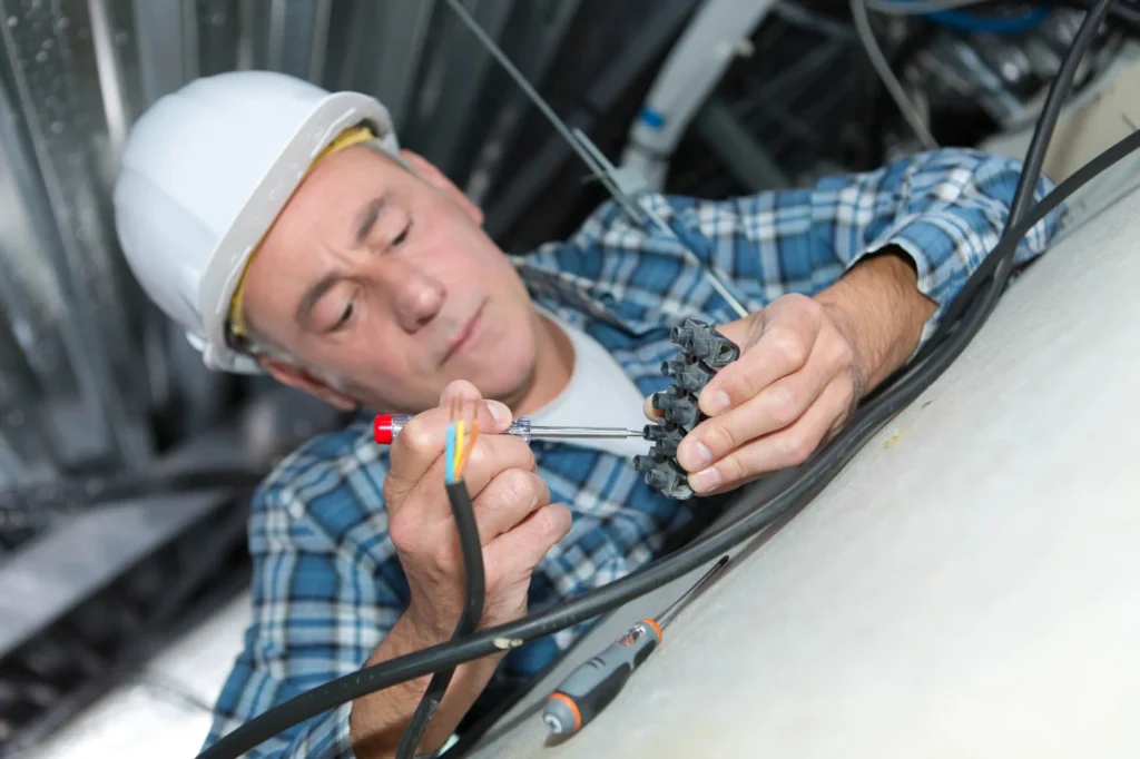 electrician-working-on-Knob-and-Tube-replacement-seattle-1